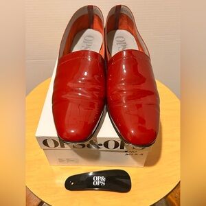 Ops&Ops Crimson Patent Leather Loafer